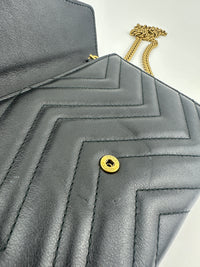 443122 GG Marmont Black Wallet on Chain