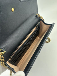 443122 GG Marmont Black Wallet on Chain