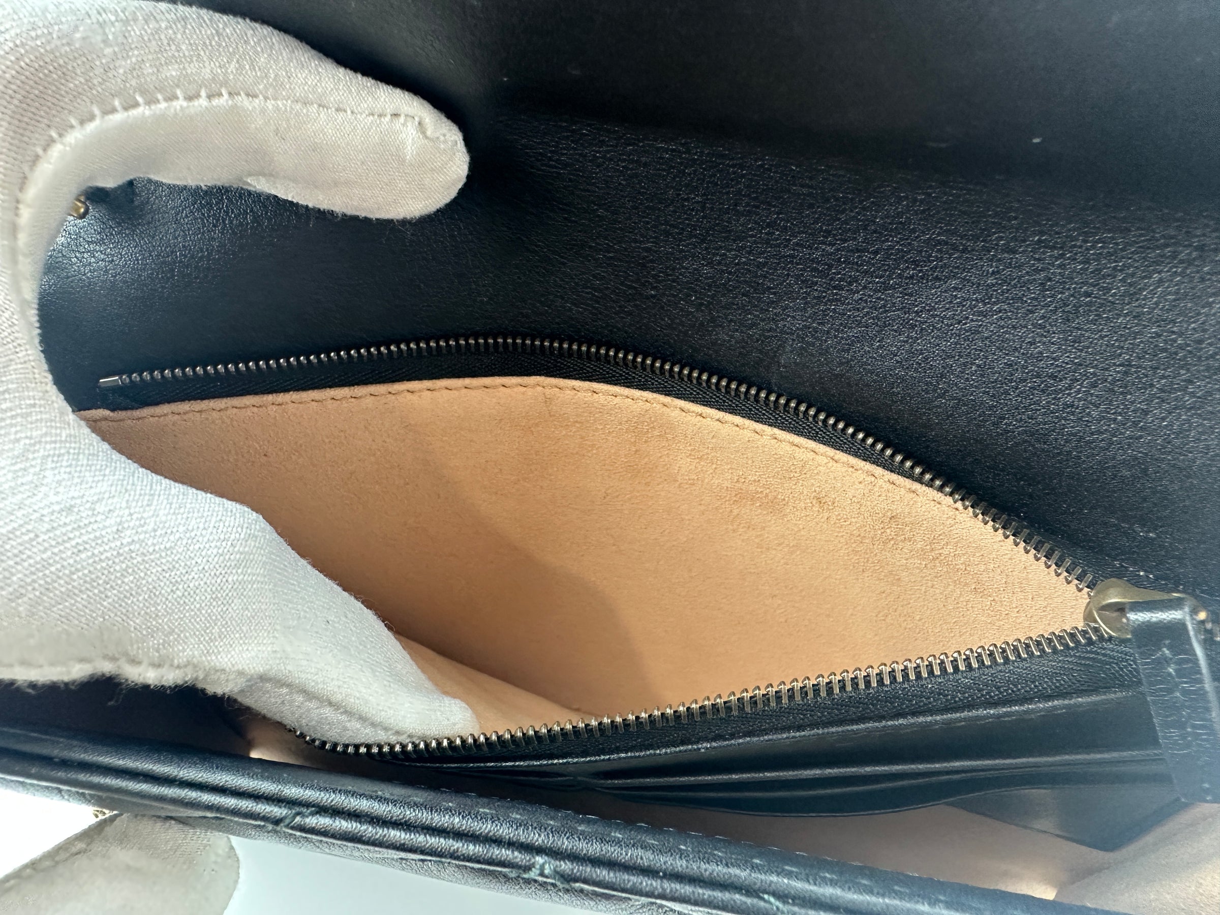 443122 GG Marmont Black Wallet on Chain