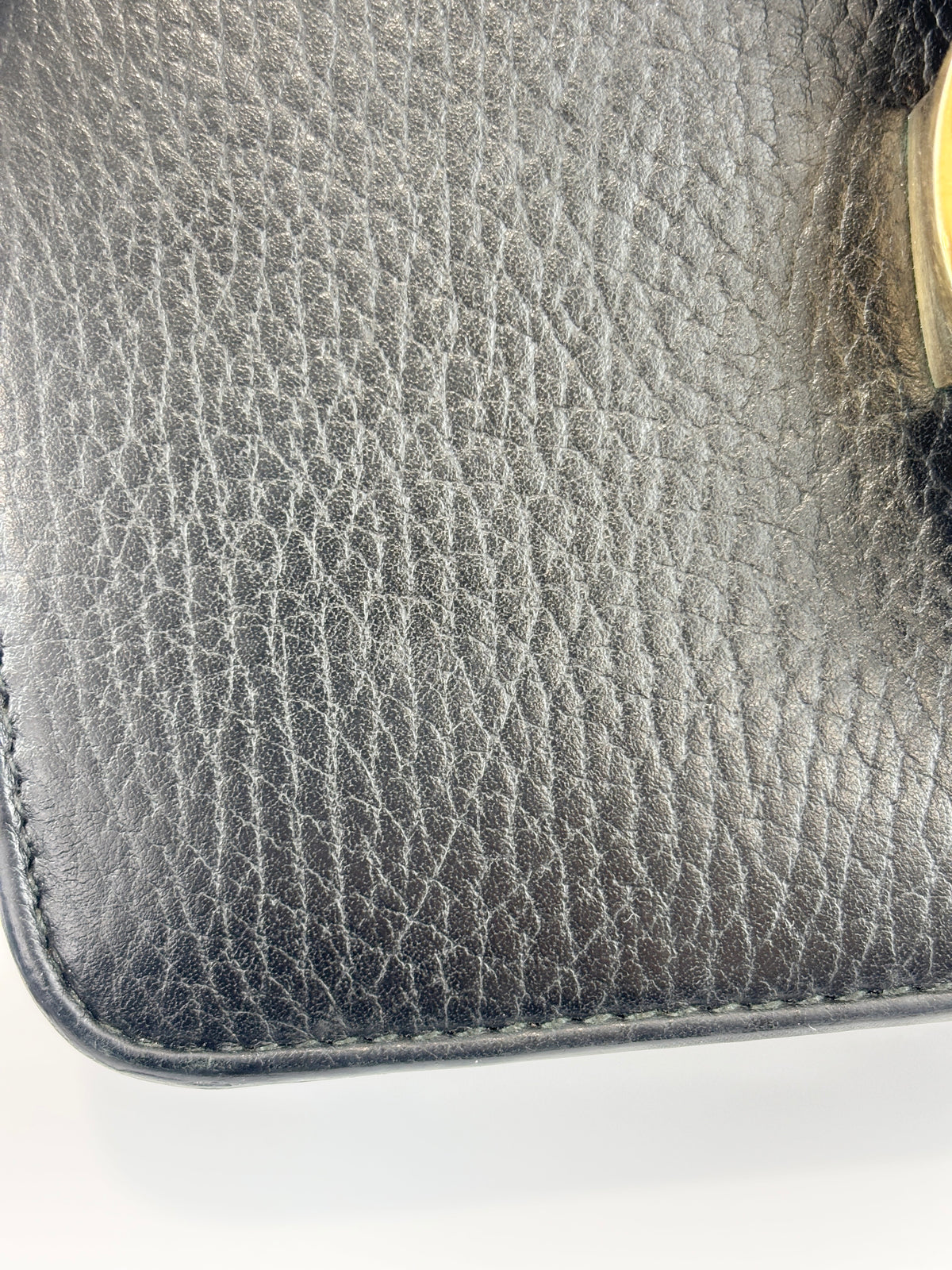 Interlocking G Shoulder Bag in Black Calfskin