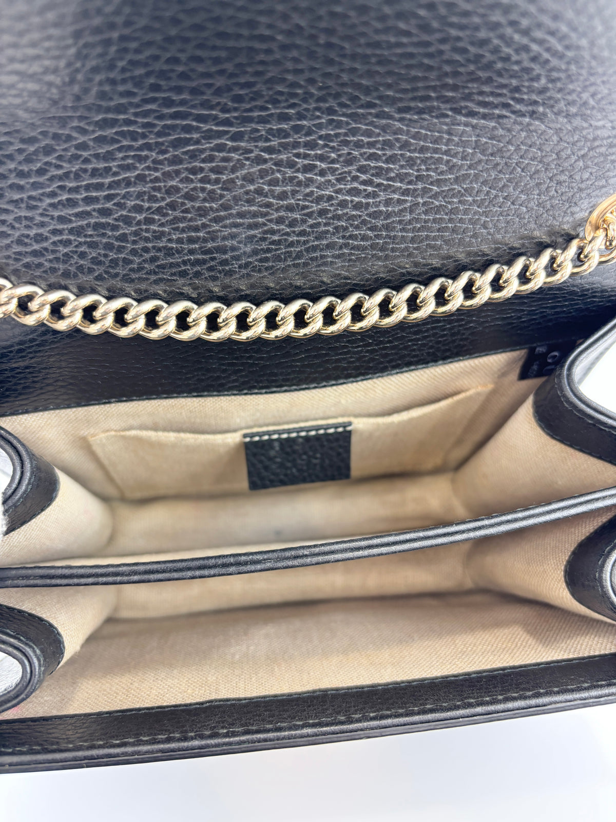 Interlocking G Shoulder Bag in Black Calfskin