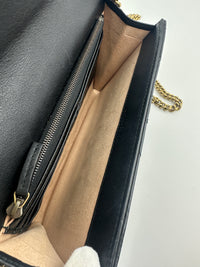443122 GG Marmont Black Wallet on Chain