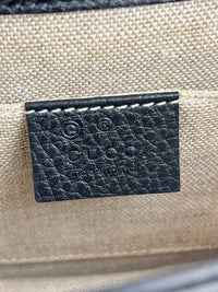 Interlocking G Shoulder Bag in Black Calfskin