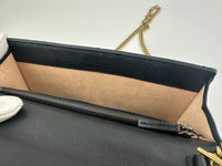443122 GG Marmont Black Wallet on Chain