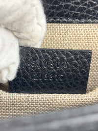 Interlocking G Shoulder Bag in Black Calfskin