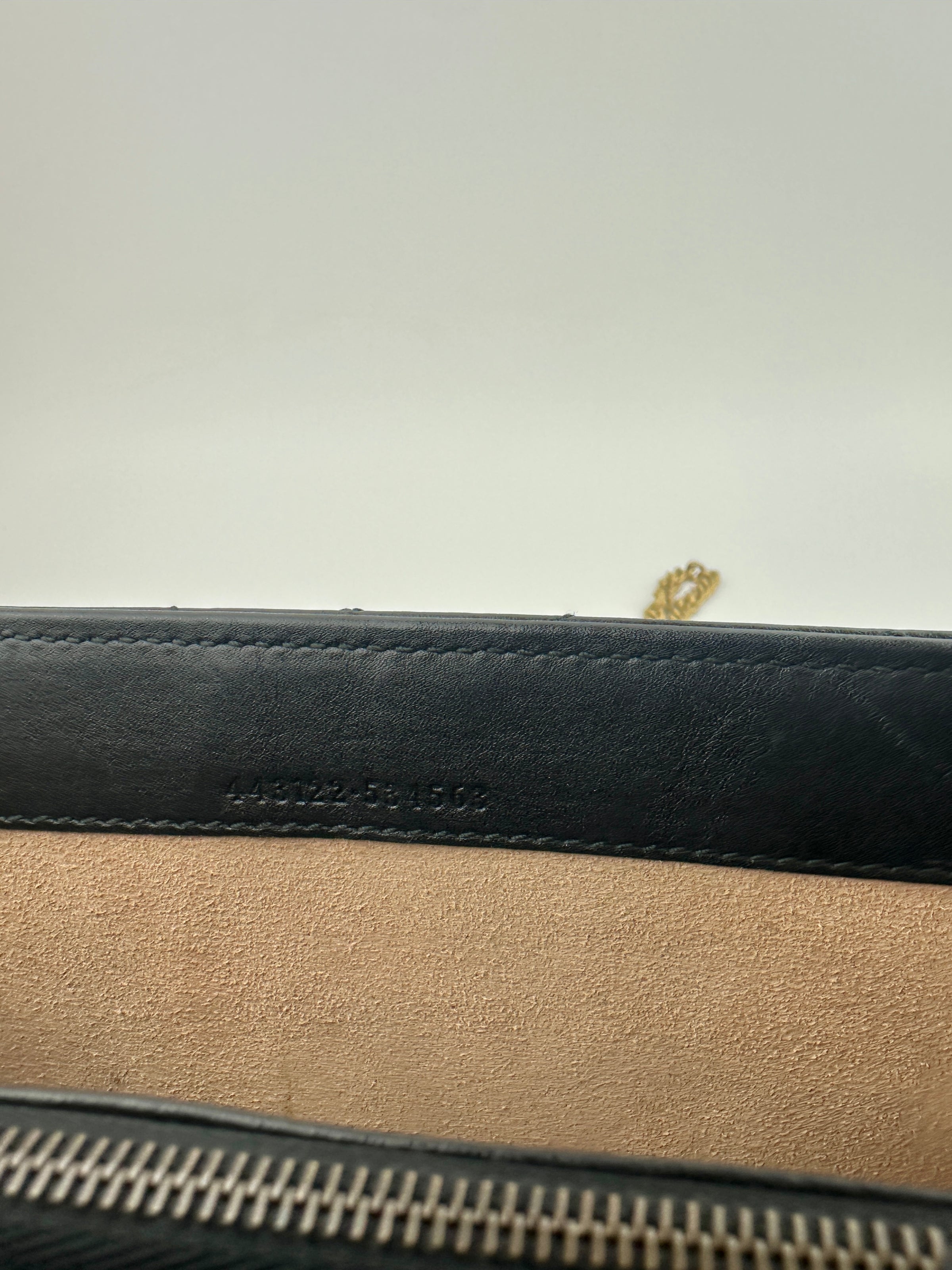 443122 GG Marmont Black Wallet on Chain