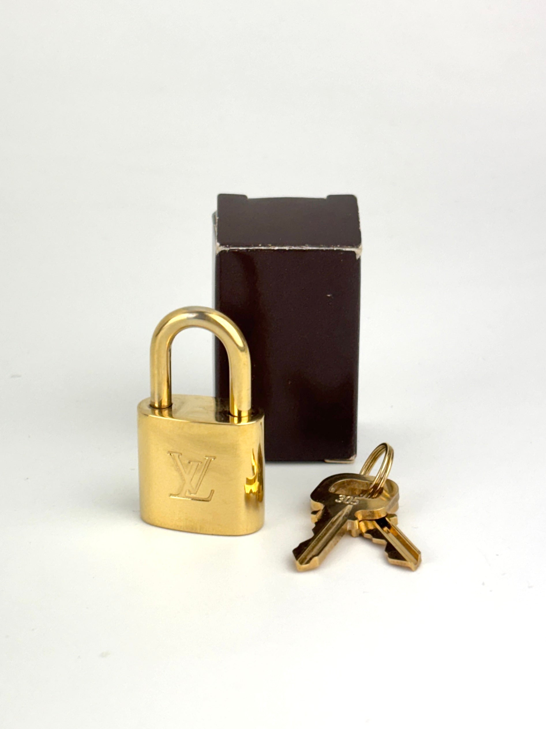 Gold Tone Padlock & Keys #305 - Glampot