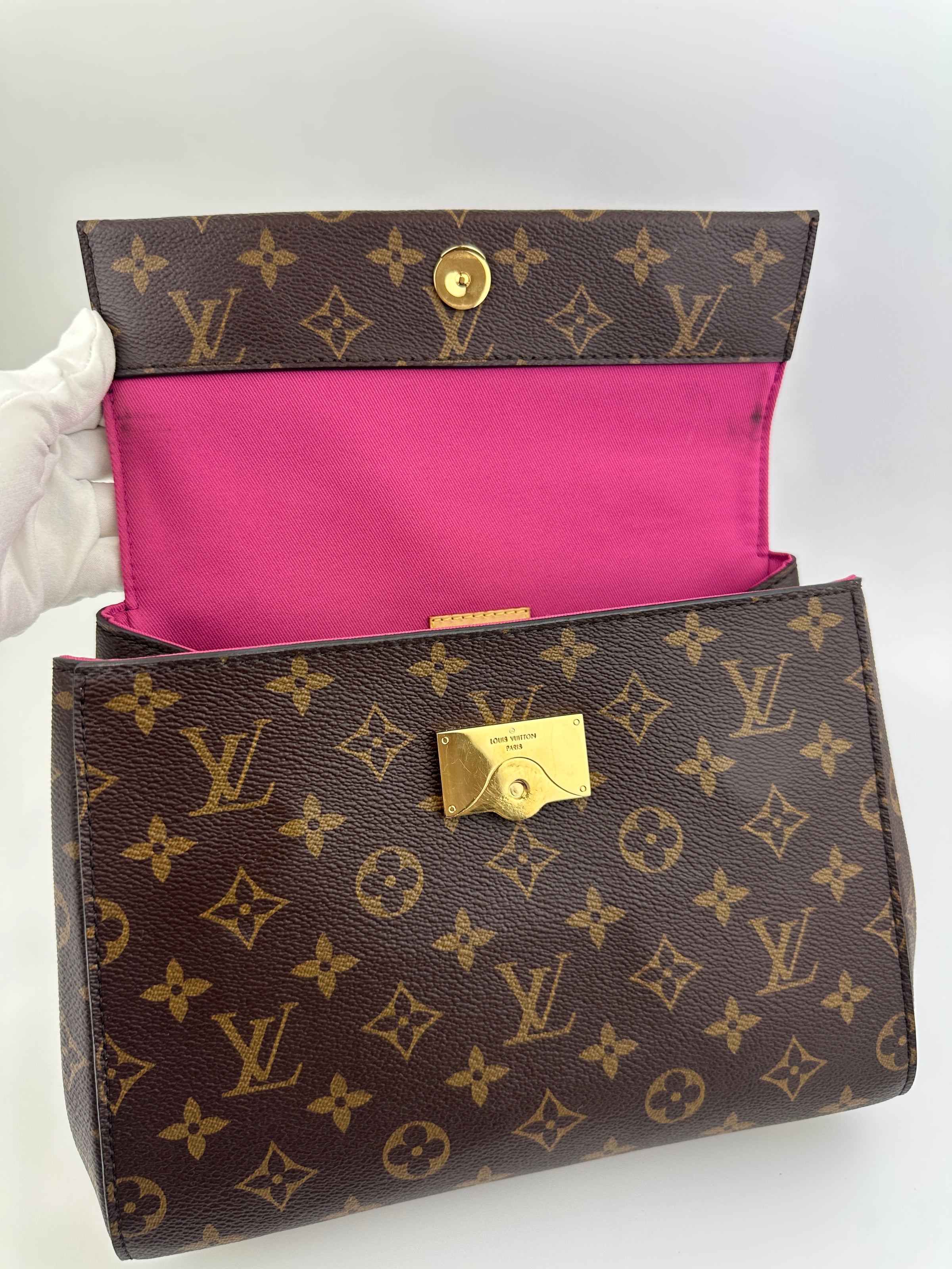 M42738 Cluny BB Monogram Canvas Bordeaux / Fuchsia Bag