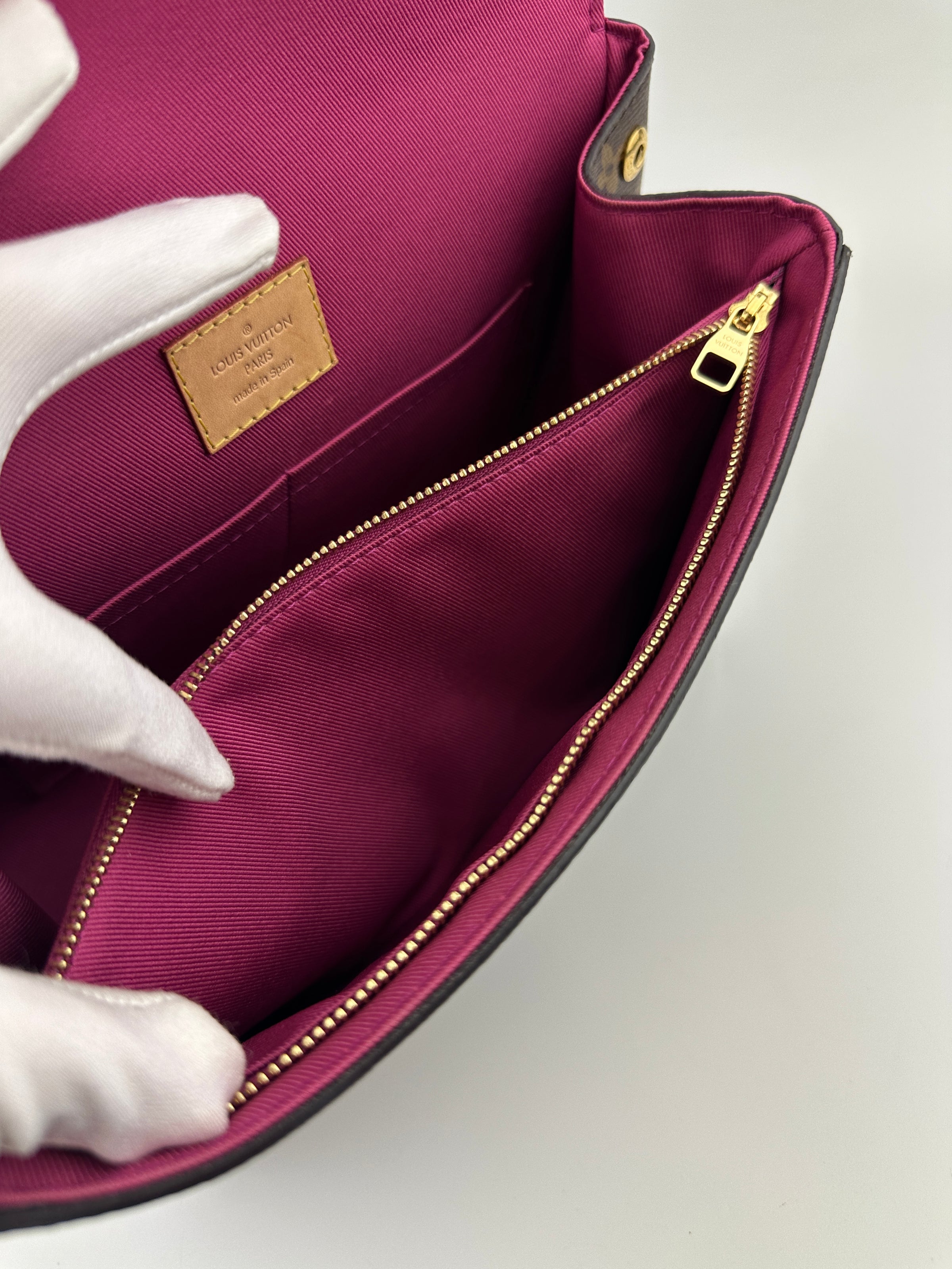 M42738 Cluny BB Monogram Canvas Bordeaux / Fuchsia Bag