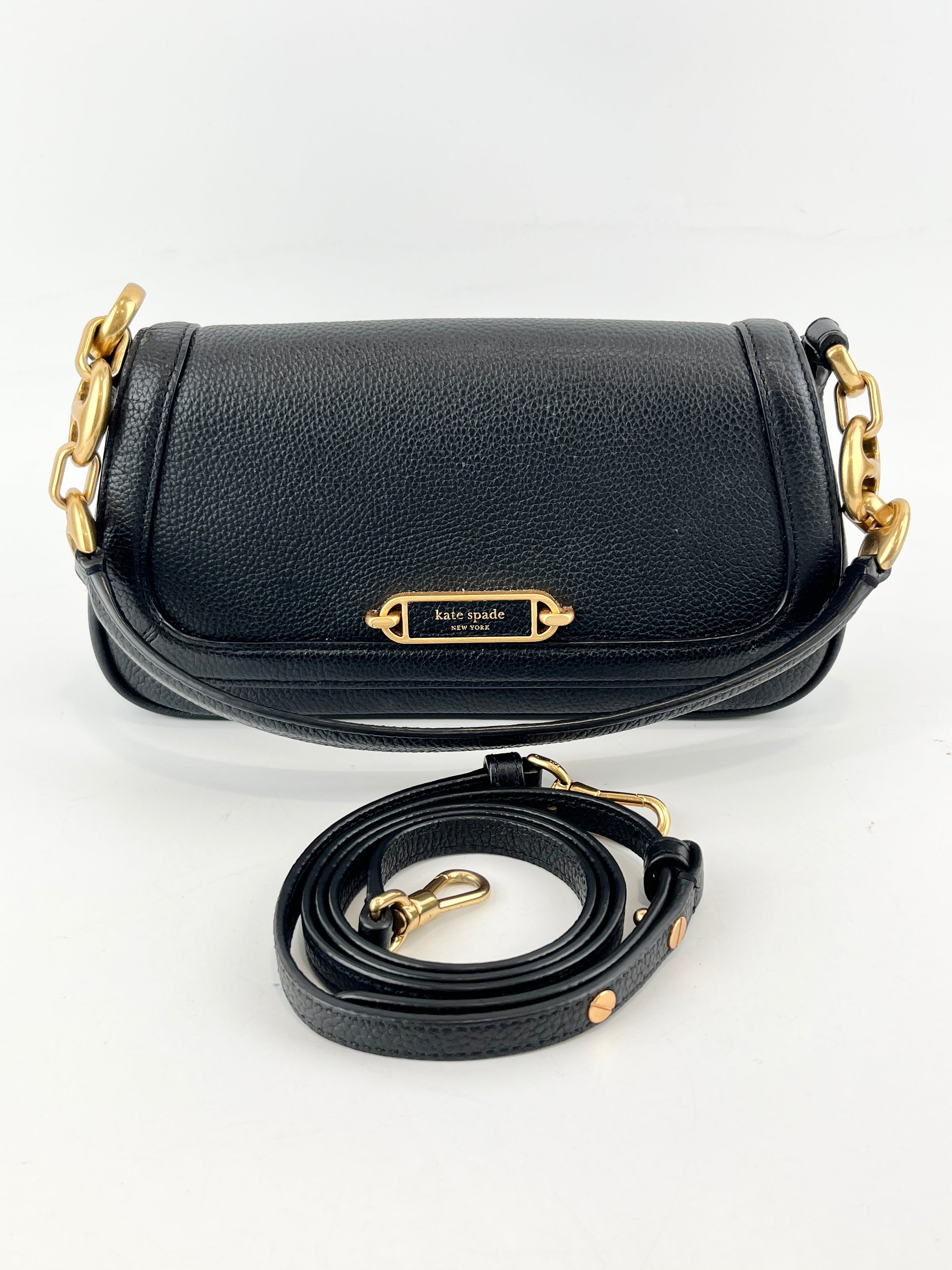 Gramercy Small Flap Shoulder Bag Black
