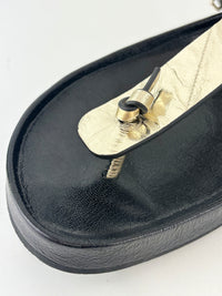 Mellow Thong Leather Sandals in Spark Gold / Perfect Black Size US 8