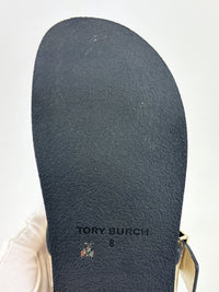 Mellow Thong Leather Sandals in Spark Gold / Perfect Black Size US 8