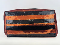 BR4727 Paillettes Satin Sequin Stripes Tote in Arancio