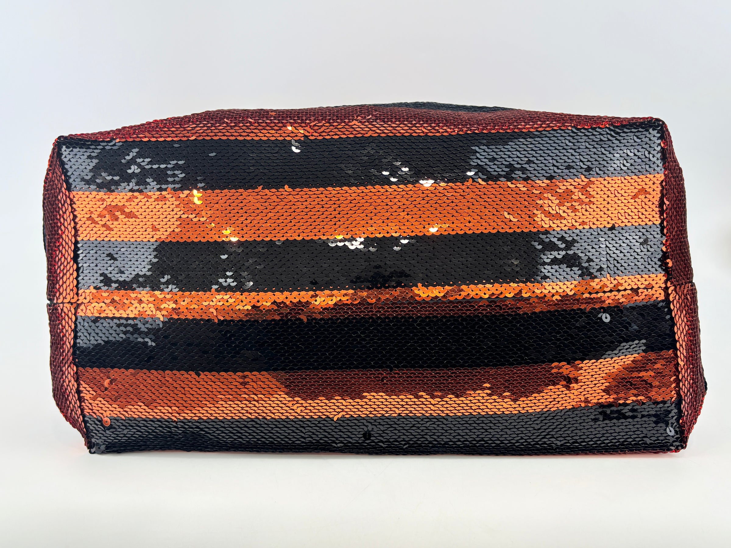 BR4727 Paillettes Satin Sequin Stripes Tote in Arancio