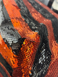 BR4727 Paillettes Satin Sequin Stripes Tote in Arancio
