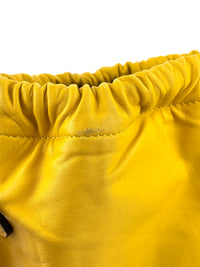 Yellow Fendi Roma Drawstring Pouch Bag with Strap
