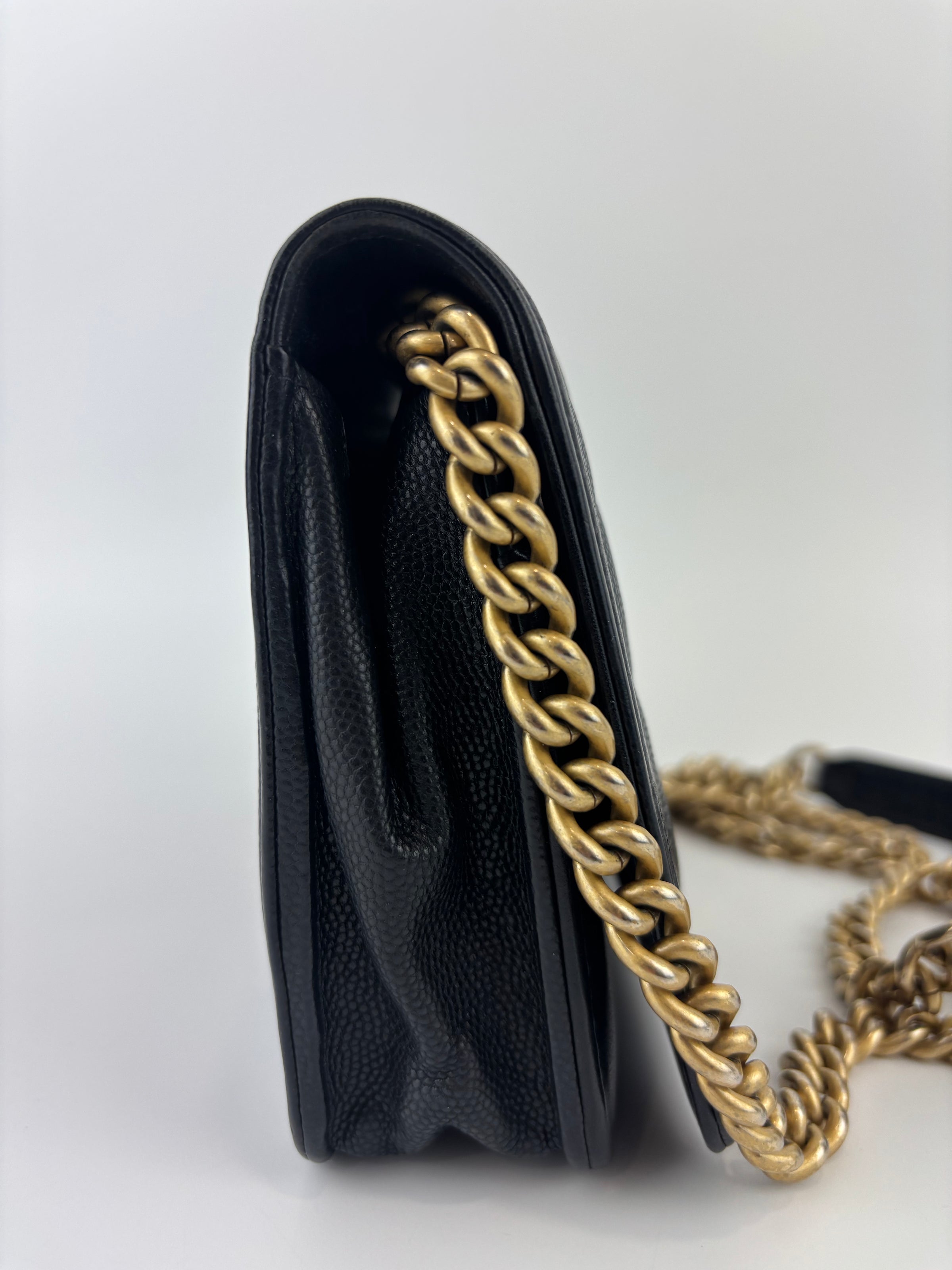 AP1117 Boy Wallet on Chain Black Caviar GHW