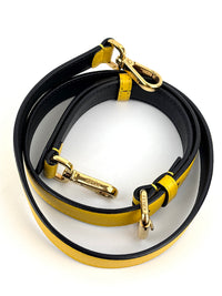 Yellow Fendi Roma Drawstring Pouch Bag with Strap