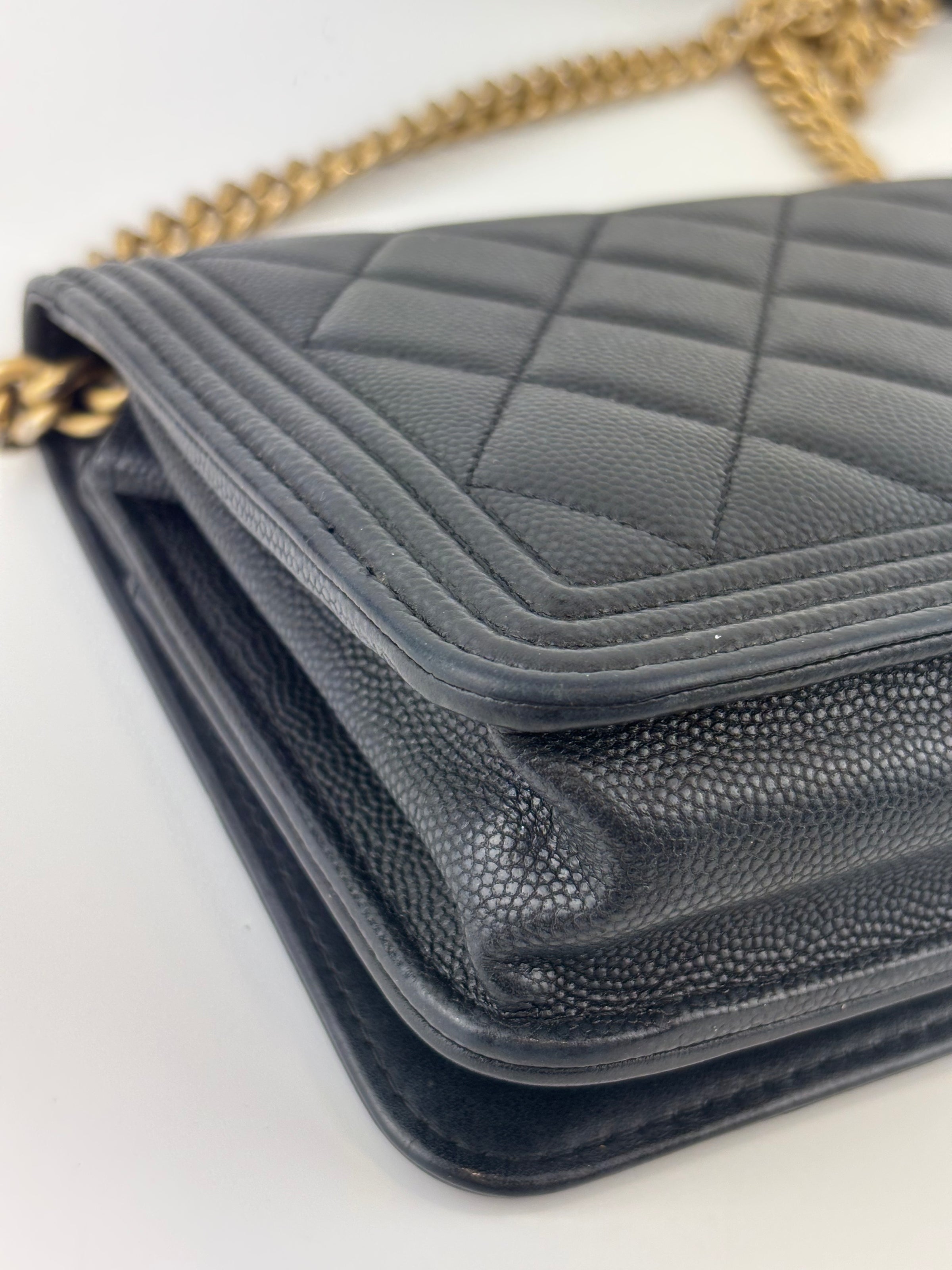 AP1117 Boy Wallet on Chain Black Caviar GHW