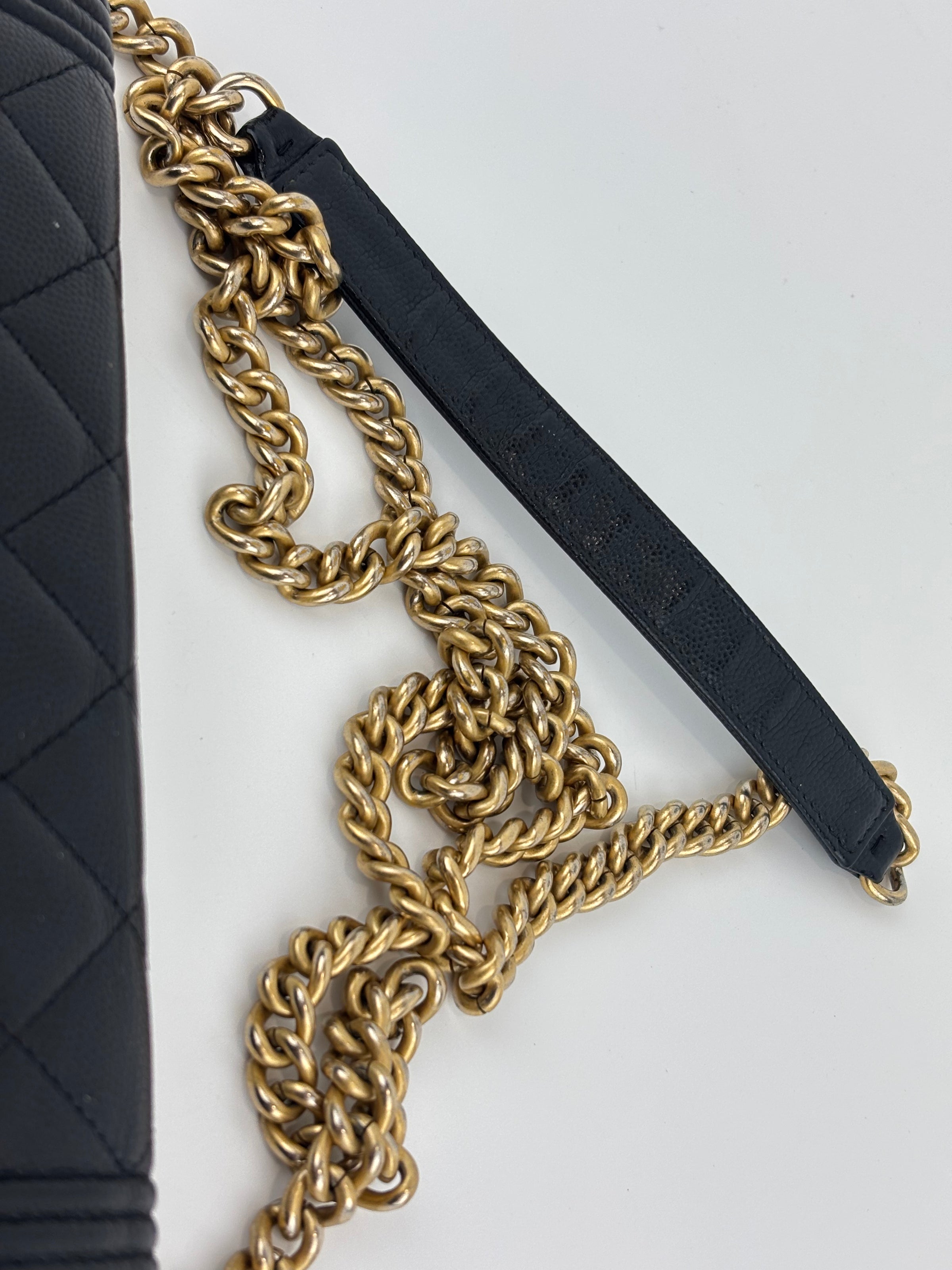 AP1117 Boy Wallet on Chain Black Caviar GHW