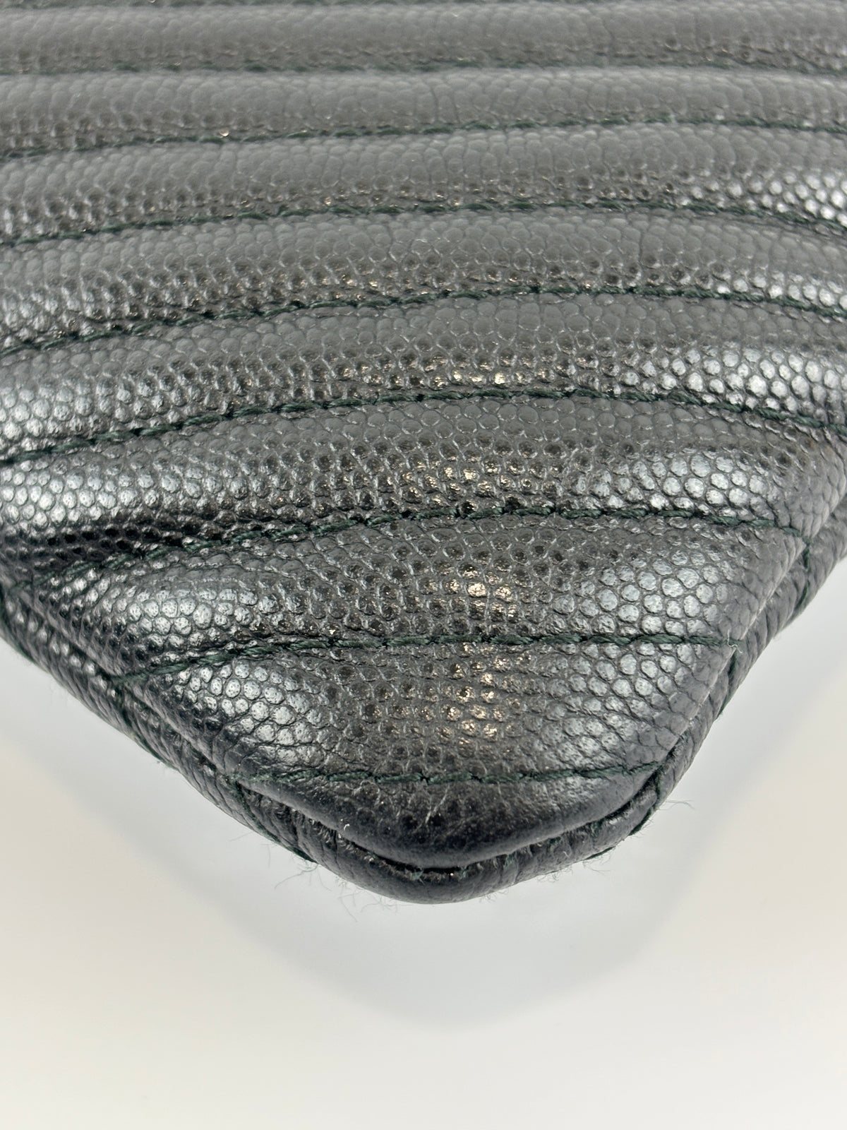 Boy Large O Case Chevron Caviar Clutch in Black