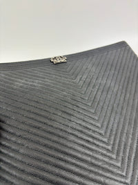 Boy Large O Case Chevron Caviar Clutch in Black