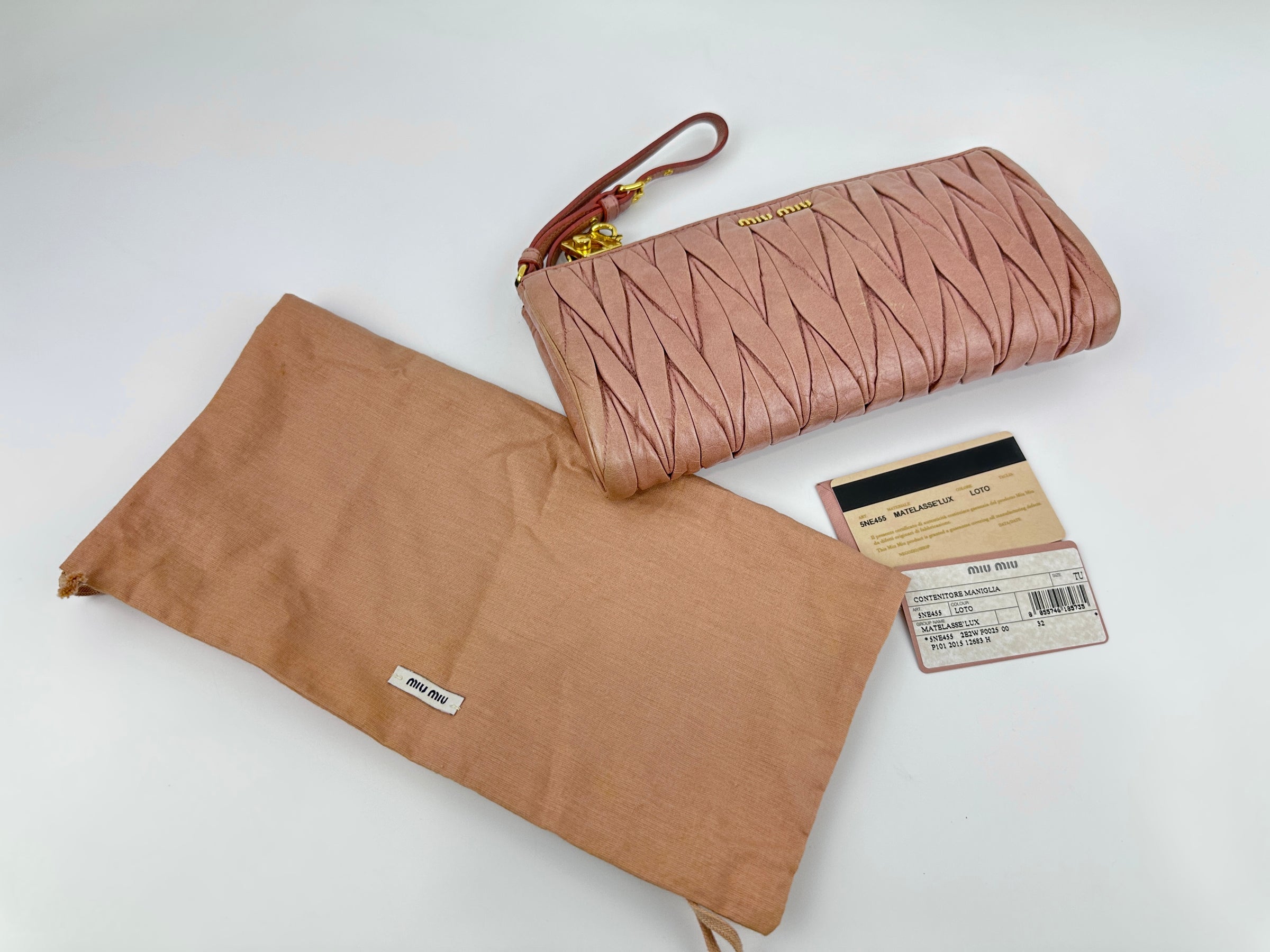 5NE455 Matelasse Lux Loto Wristlet