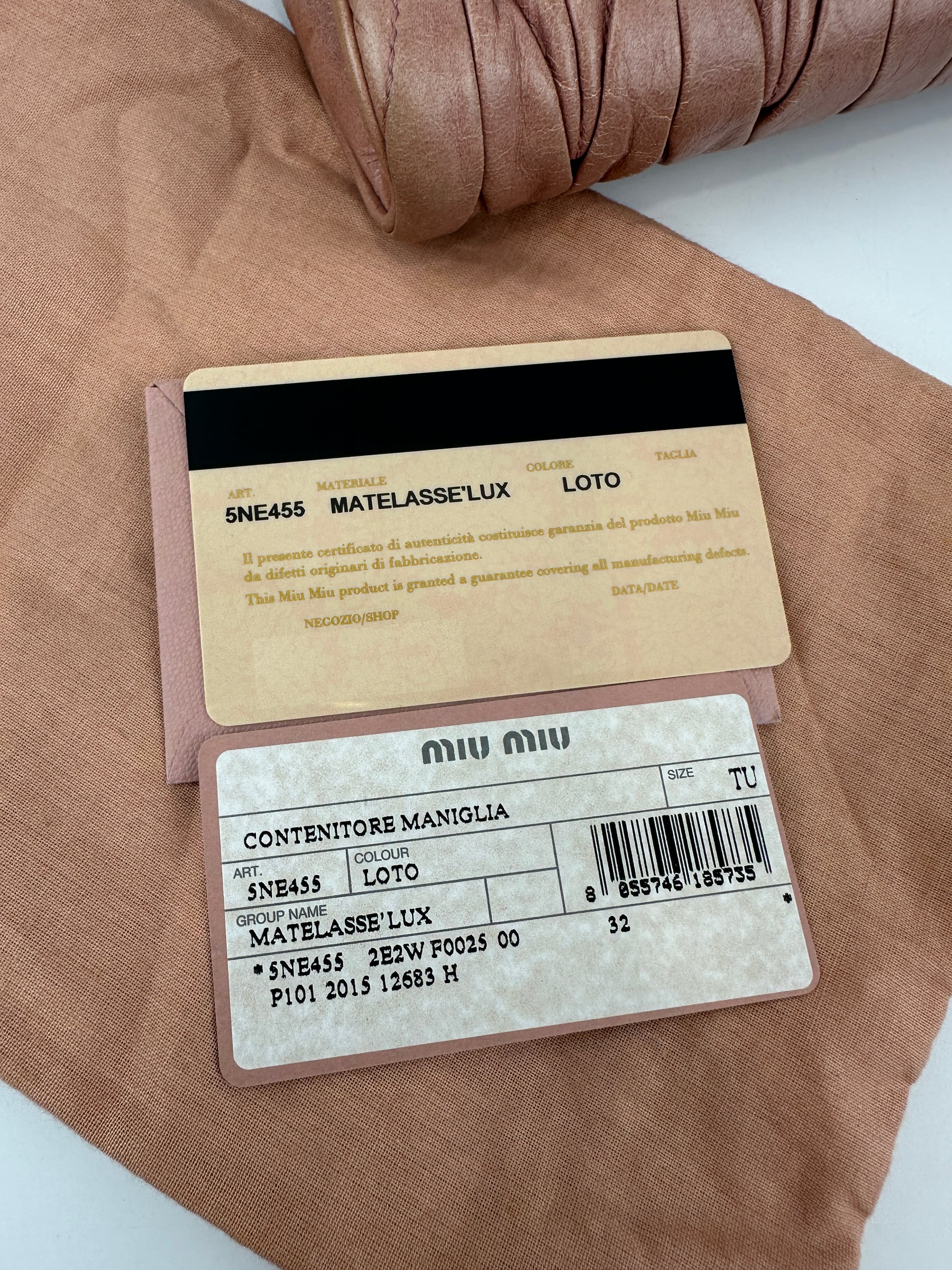 5NE455 Matelasse Lux Loto Wristlet