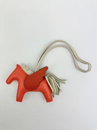 Rodeo Pegase PM Milo Lamb Orange Poppy / Craei / Terre Battue Lambskin Bag Charm