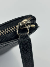 Boy Large O Case Chevron Caviar Clutch in Black