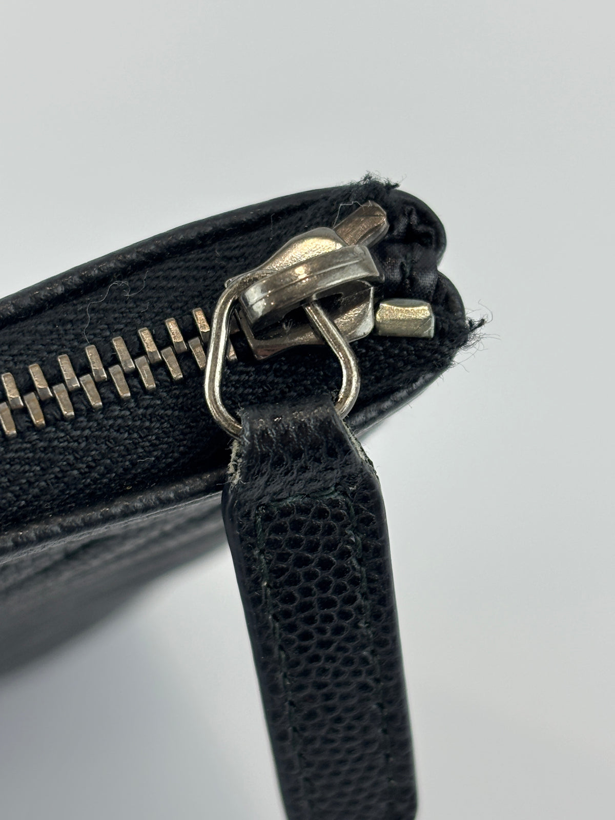 Boy Large O Case Chevron Caviar Clutch in Black