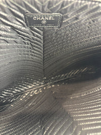 Boy Large O Case Chevron Caviar Clutch in Black