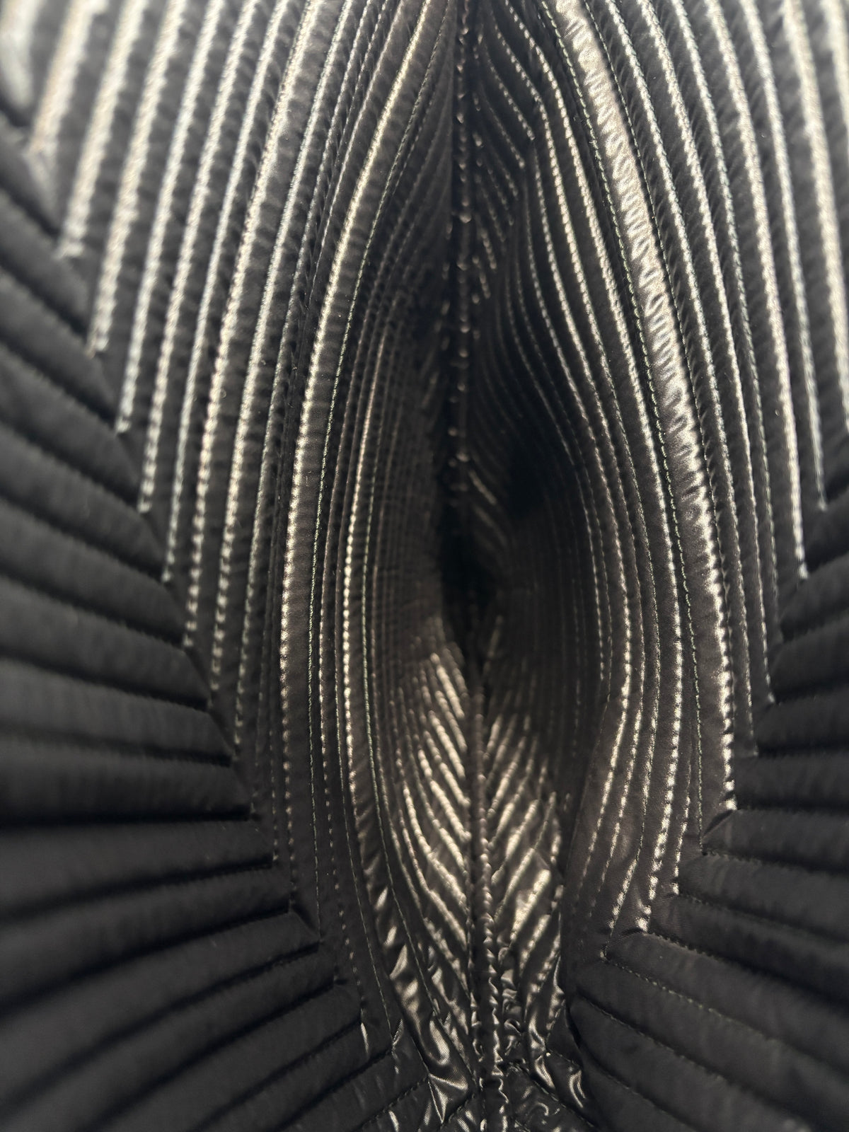 Boy Large O Case Chevron Caviar Clutch in Black