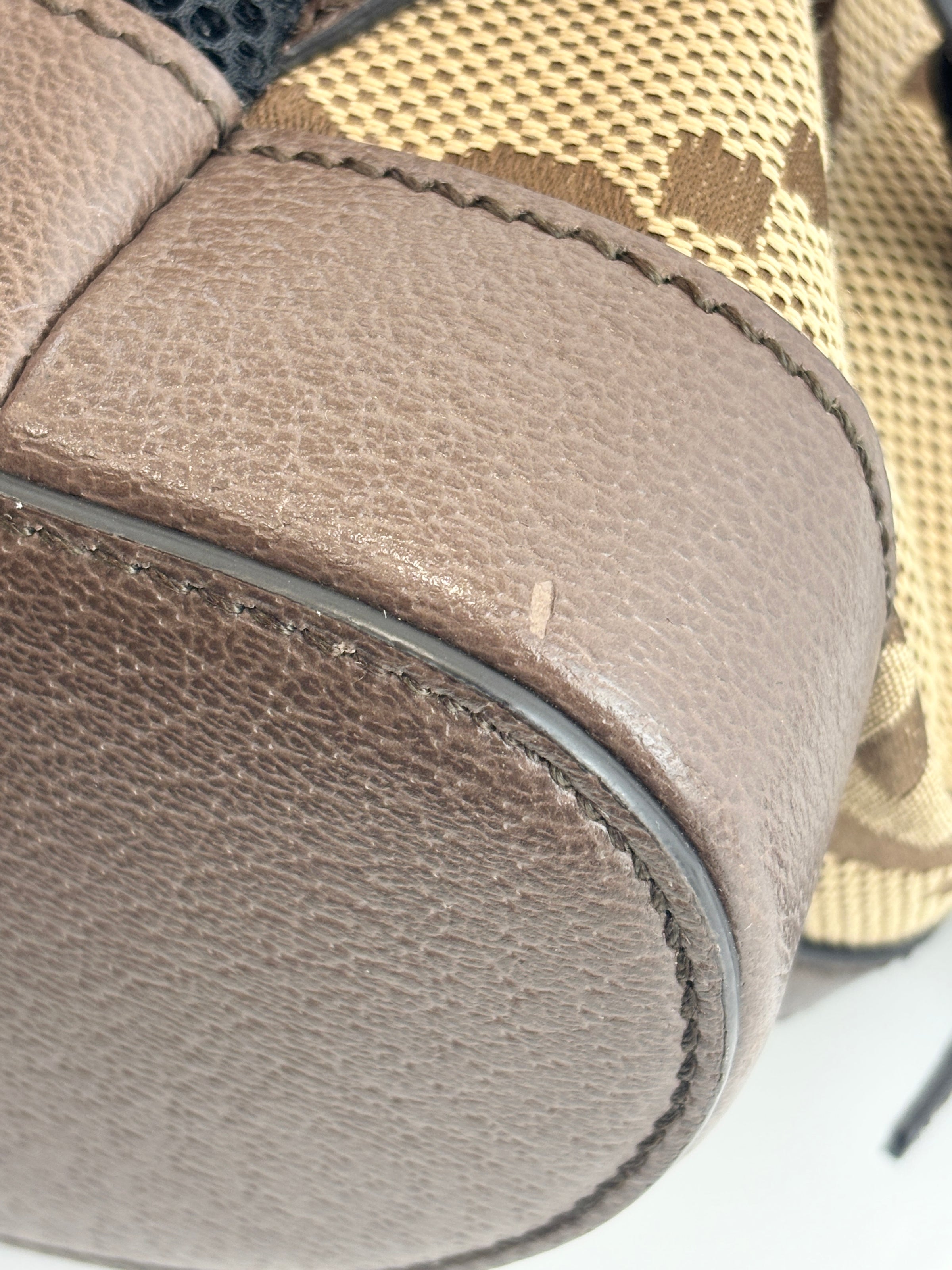 Jumbo GG Canvas Backpack Camel