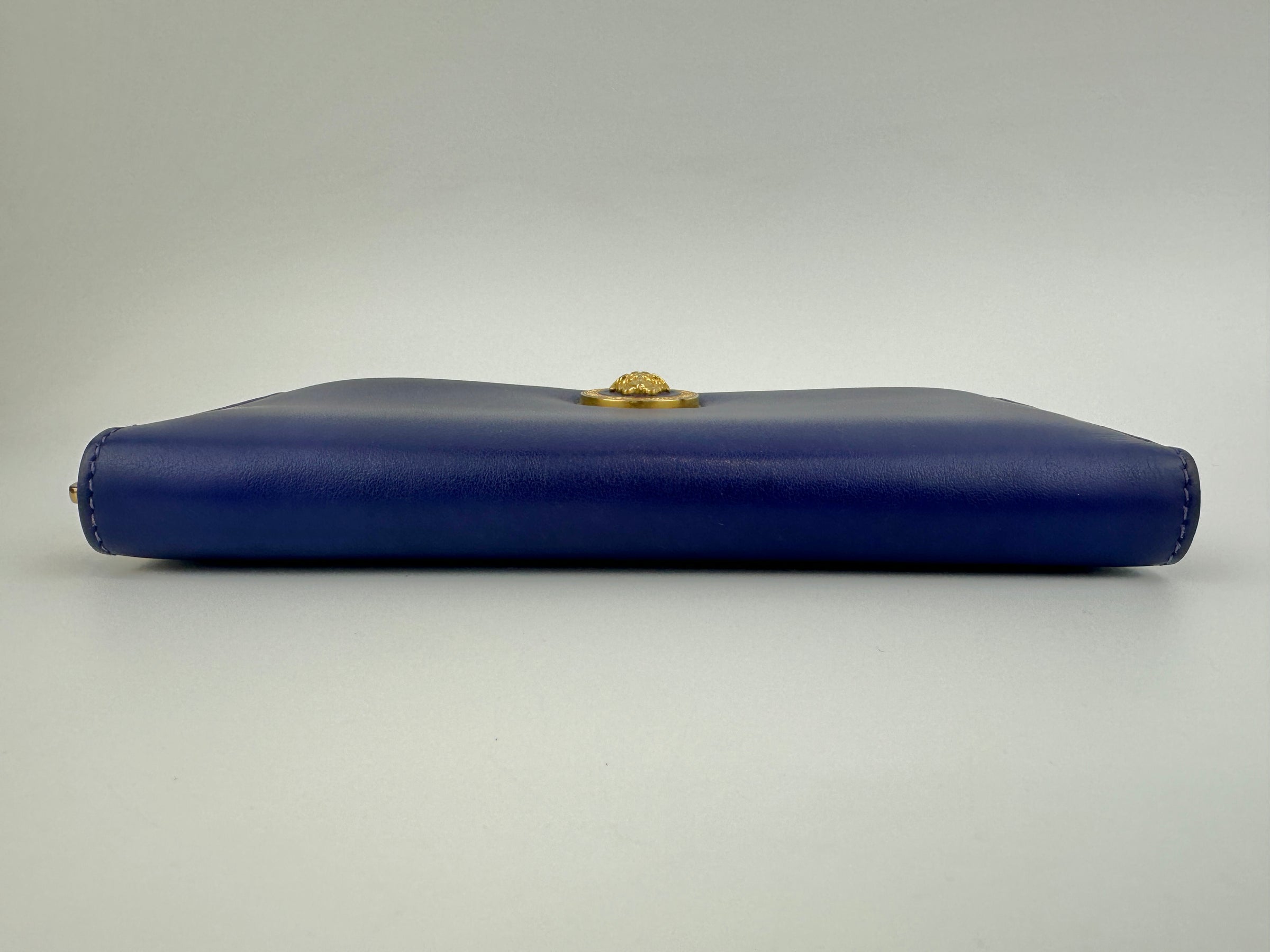 La Medusa Purple Leather Long Wallet