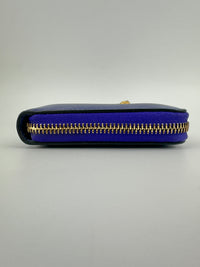 La Medusa Purple Leather Long Wallet