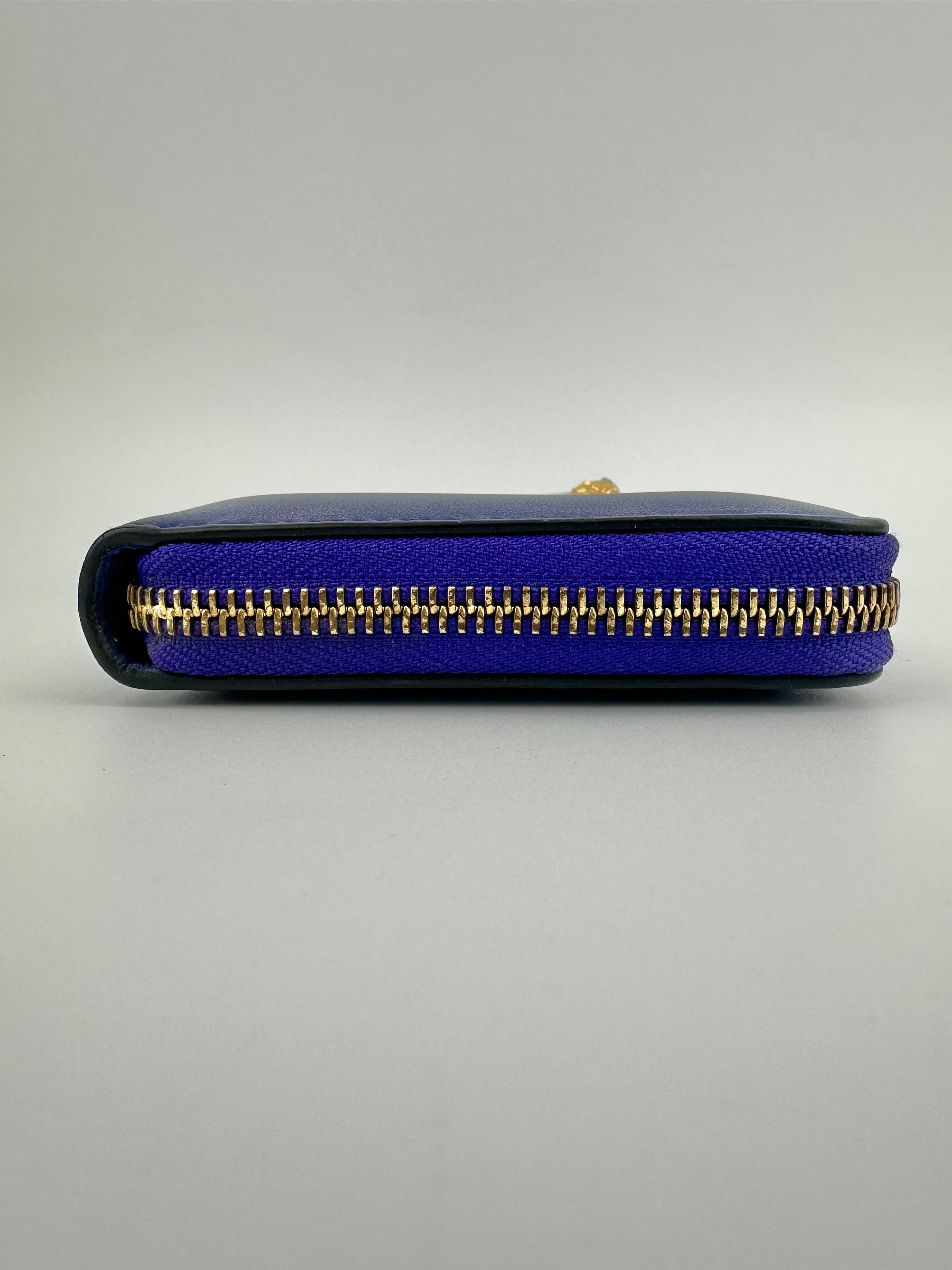 La Medusa Purple Leather Long Wallet