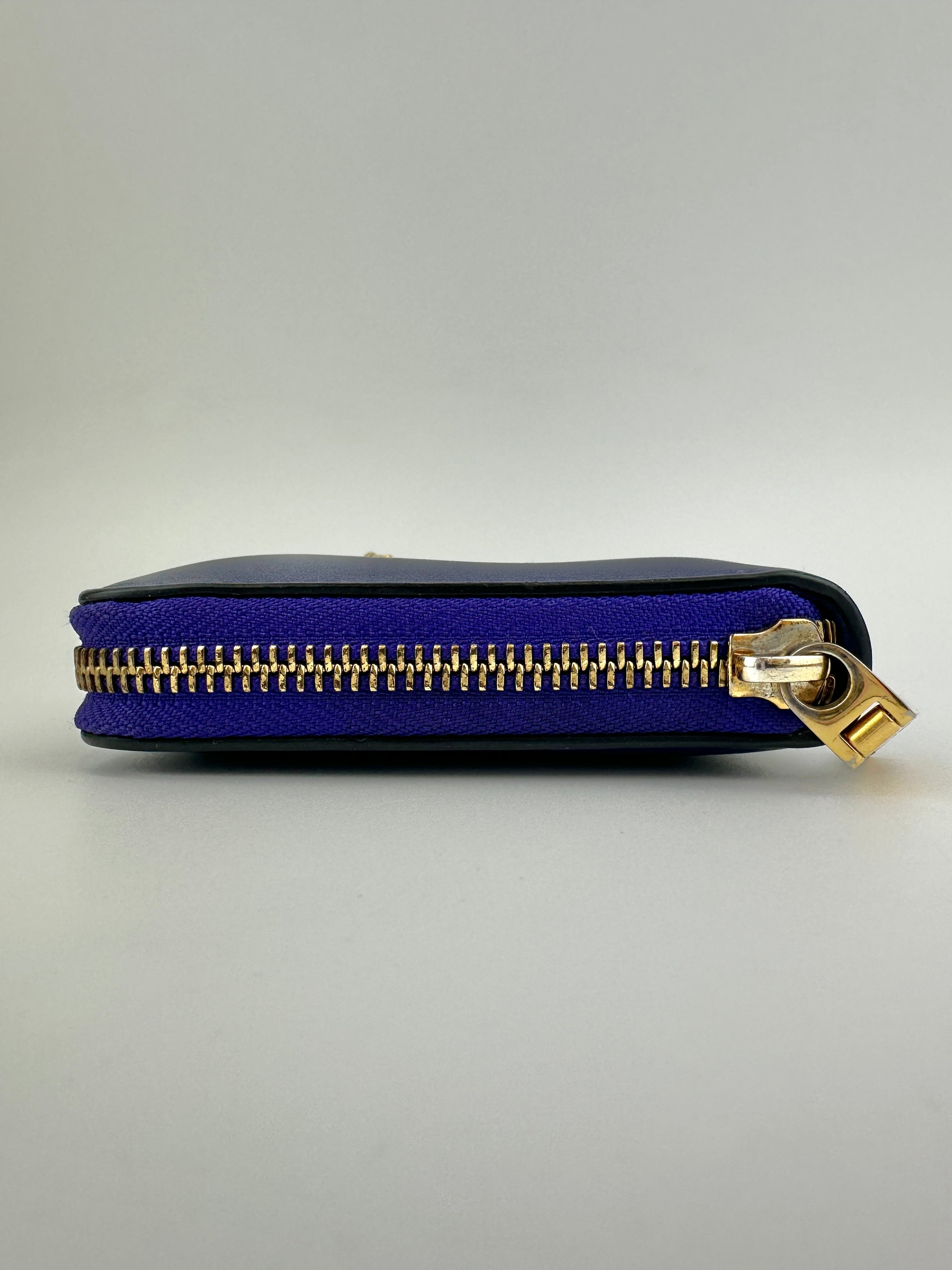 La Medusa Purple Leather Long Wallet