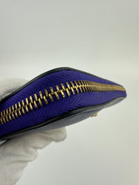 La Medusa Purple Leather Long Wallet