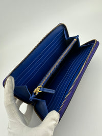 La Medusa Purple Leather Long Wallet