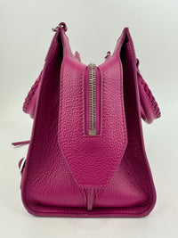 Neo Classic Small City Fuchsia Grained Calfskin Leather Bag