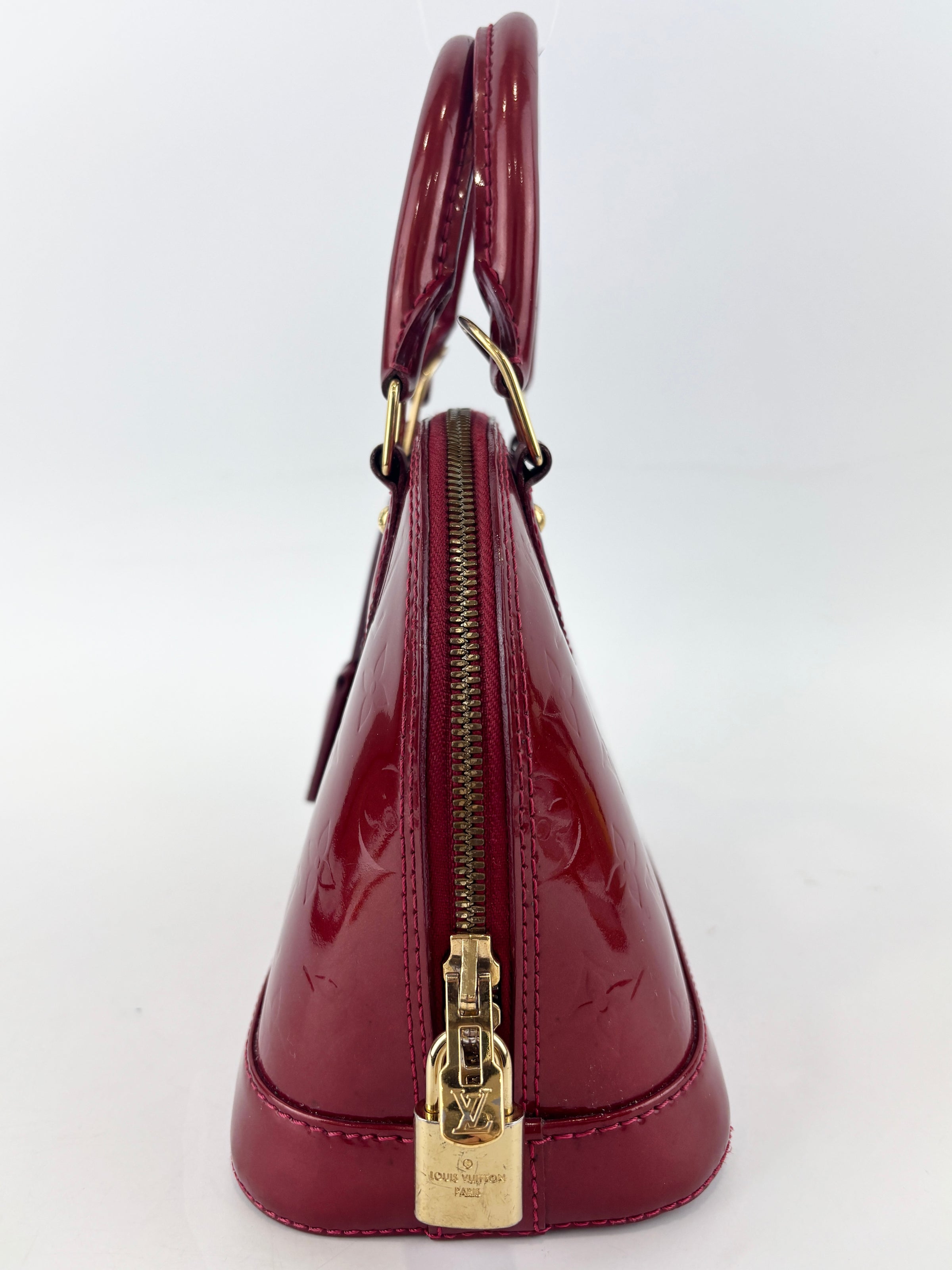 Alma BB Monogram Vernis Pomme d'Amour