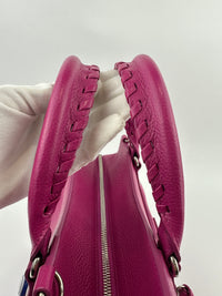 Neo Classic Small City Fuchsia Grained Calfskin Leather Bag