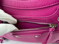 Neo Classic Small City Fuchsia Grained Calfskin Leather Bag