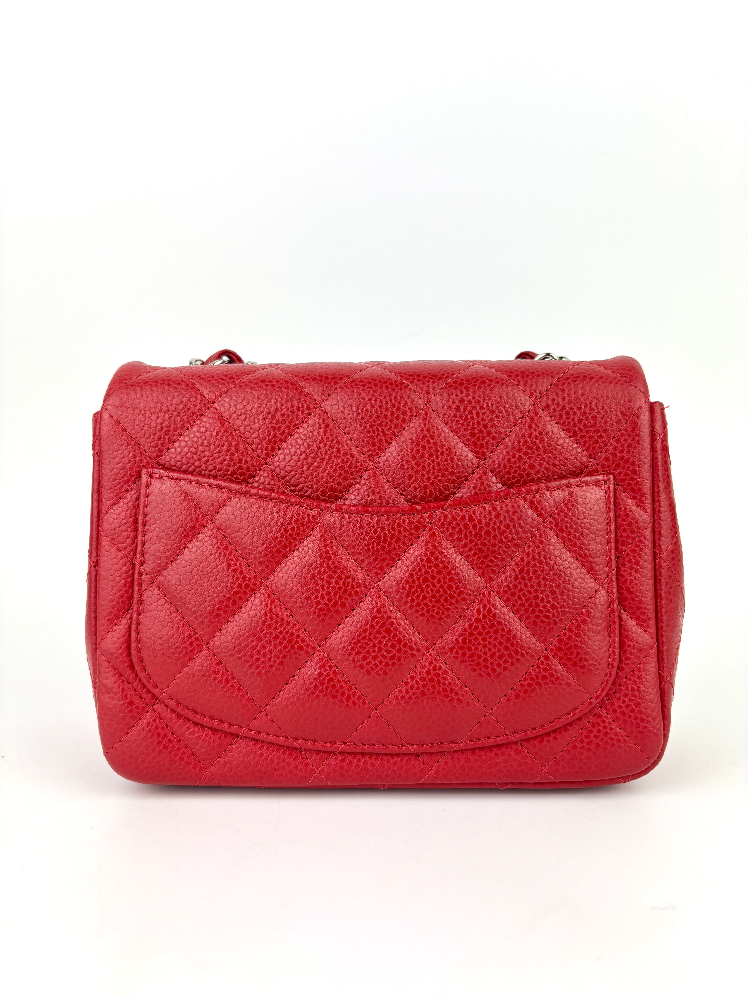 Mini Classic Square Red Caviar SHW