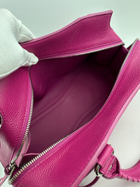 Neo Classic Small City Fuchsia Grained Calfskin Leather Bag