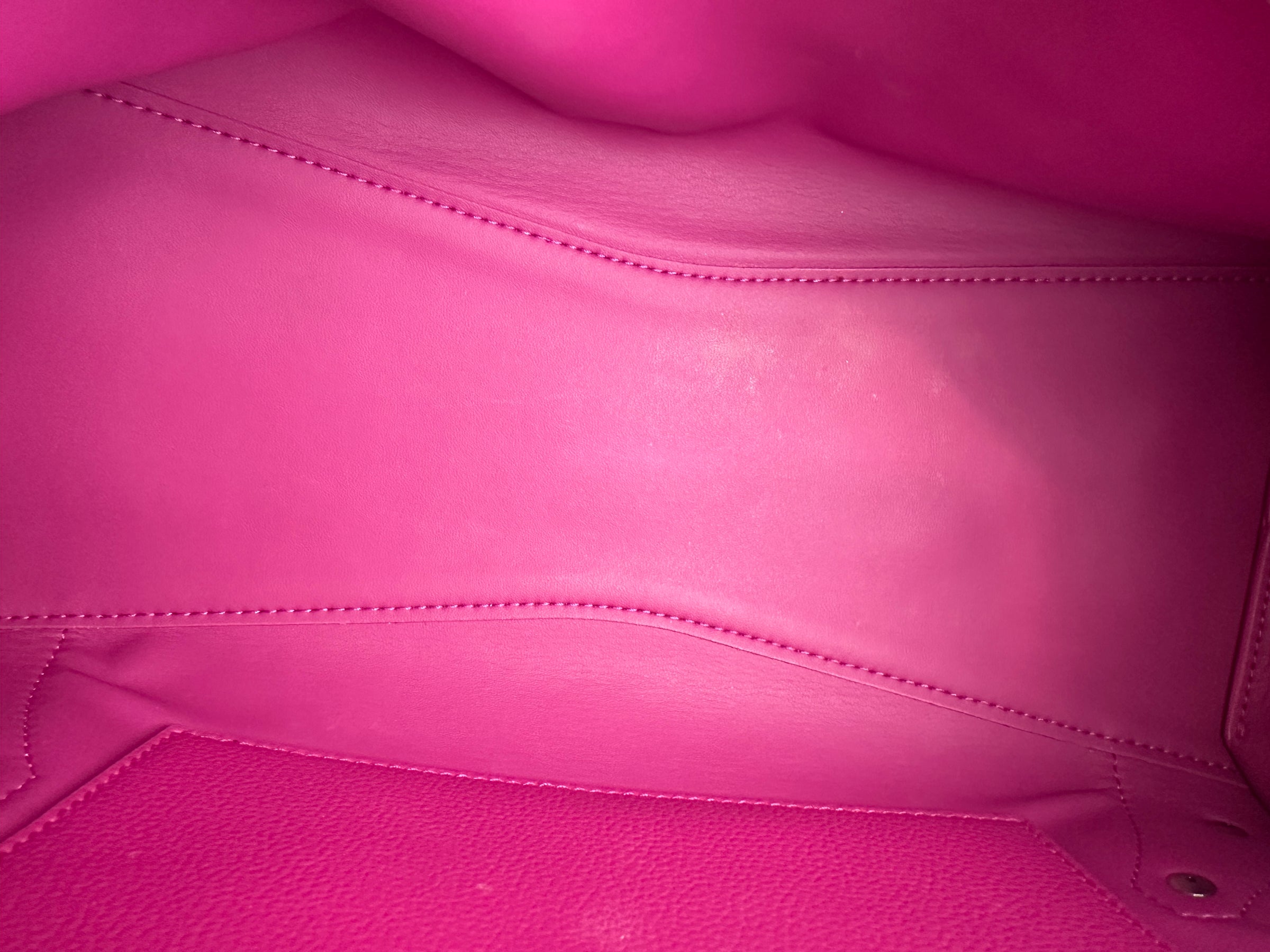 Neo Classic Small City Fuchsia Grained Calfskin Leather Bag