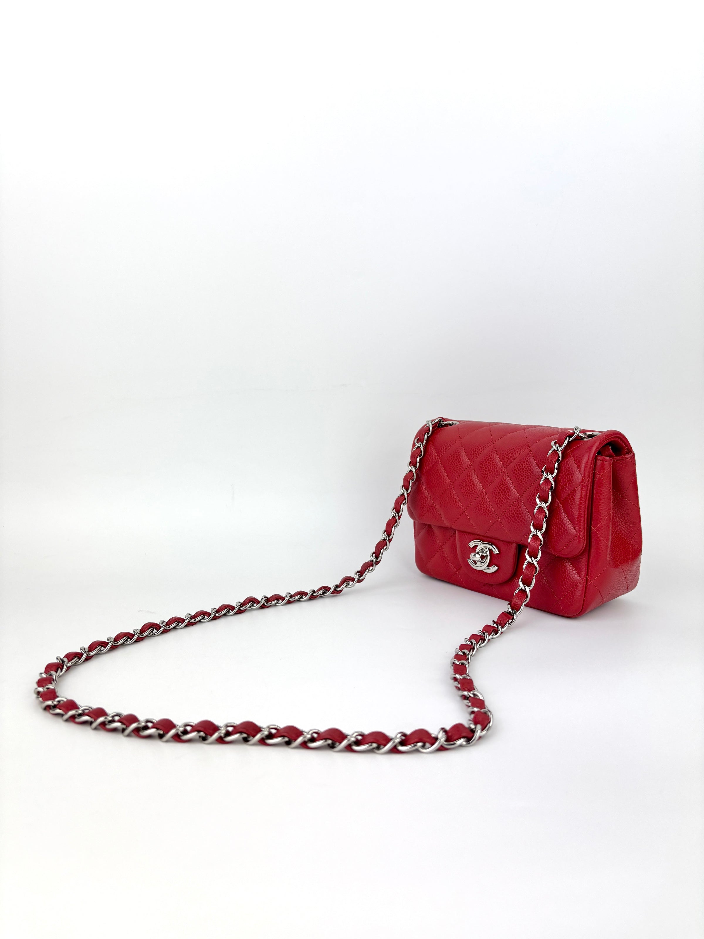 Mini Classic Square Red Caviar SHW