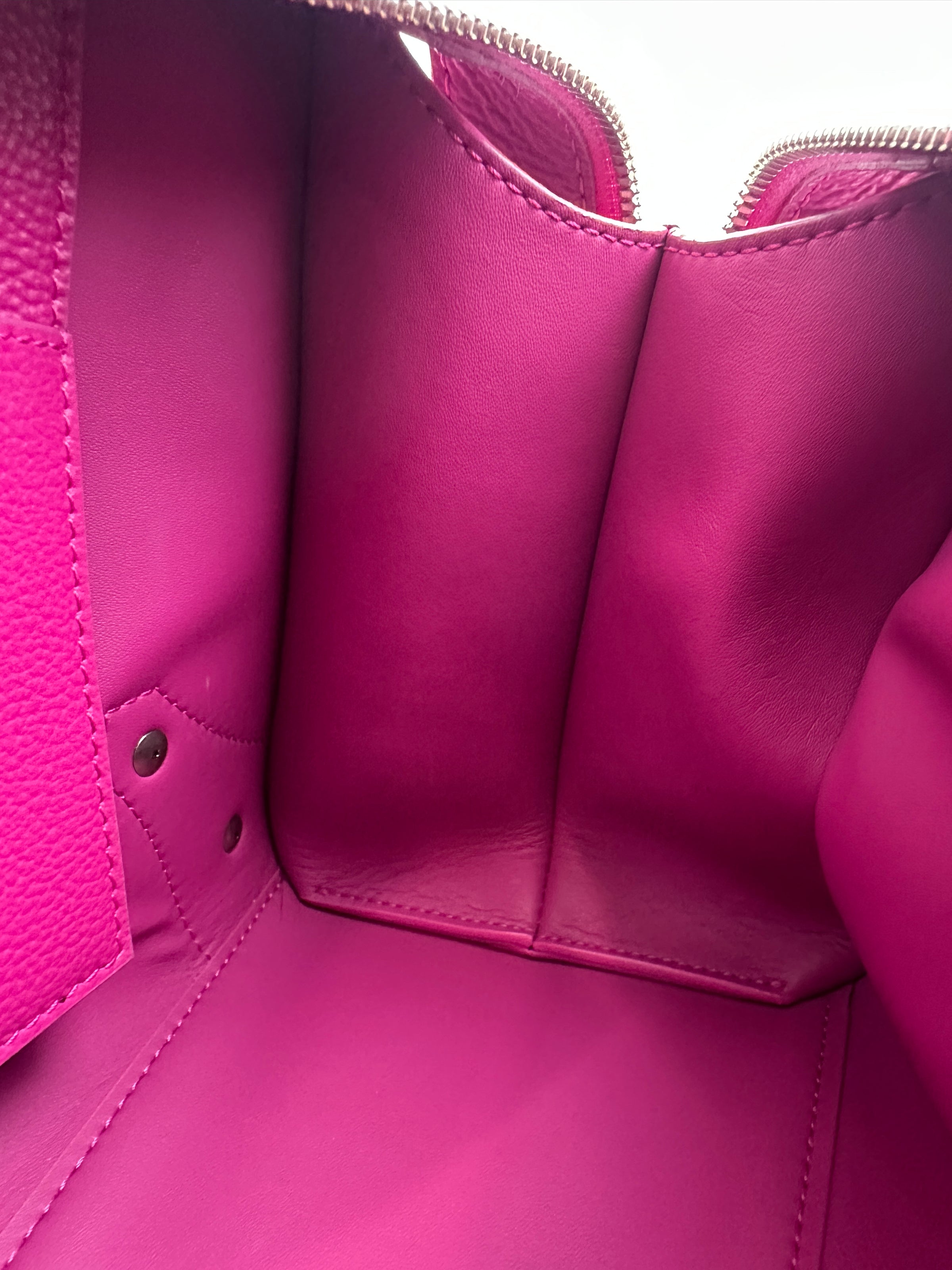 Neo Classic Small City Fuchsia Grained Calfskin Leather Bag