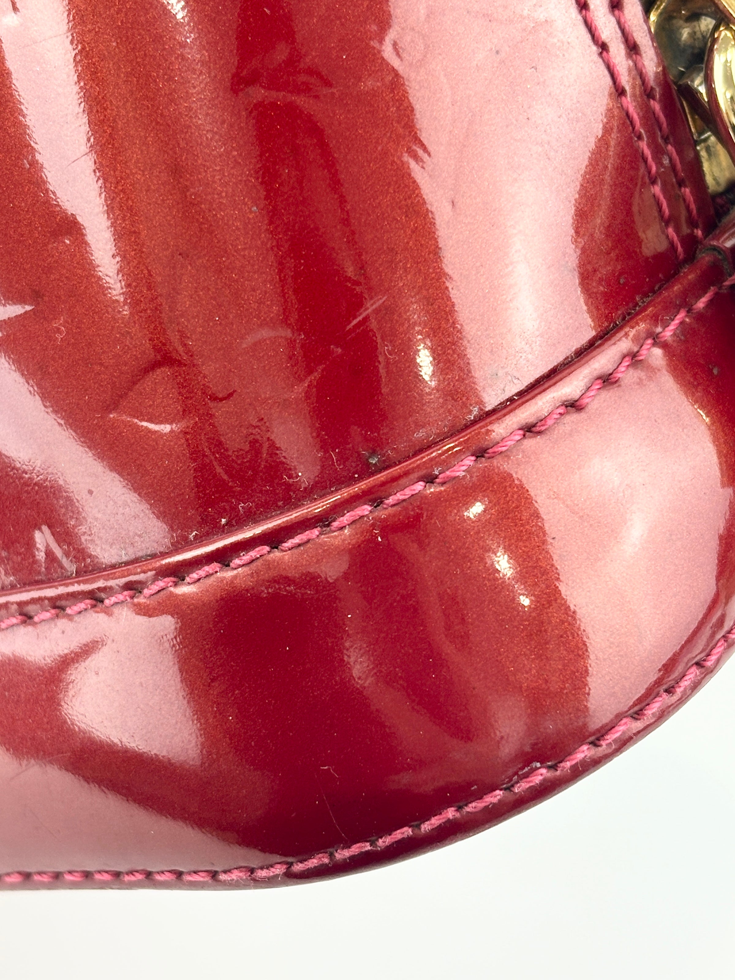 Alma BB Monogram Vernis Pomme d'Amour